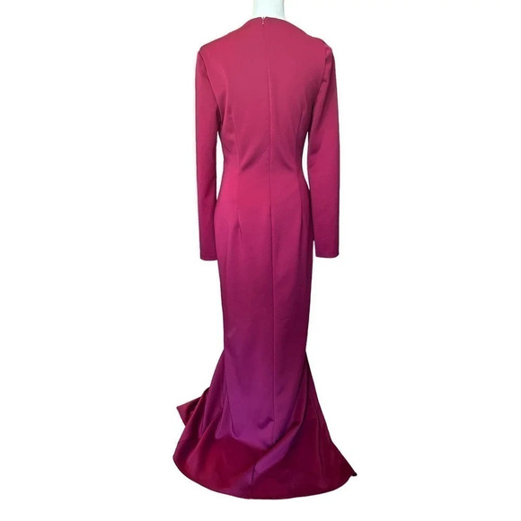 BLACK Halo Akasha Gown Asymmetrical Neckline - Picture 8 of 10